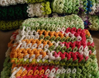Hand Crocheted Cotton Washcloths