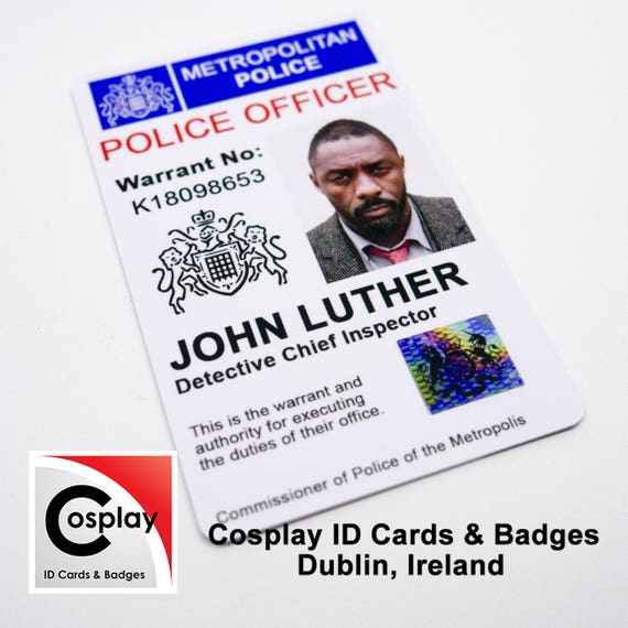 LUTHER TV Show Metropolitan Police ID Card John Luther