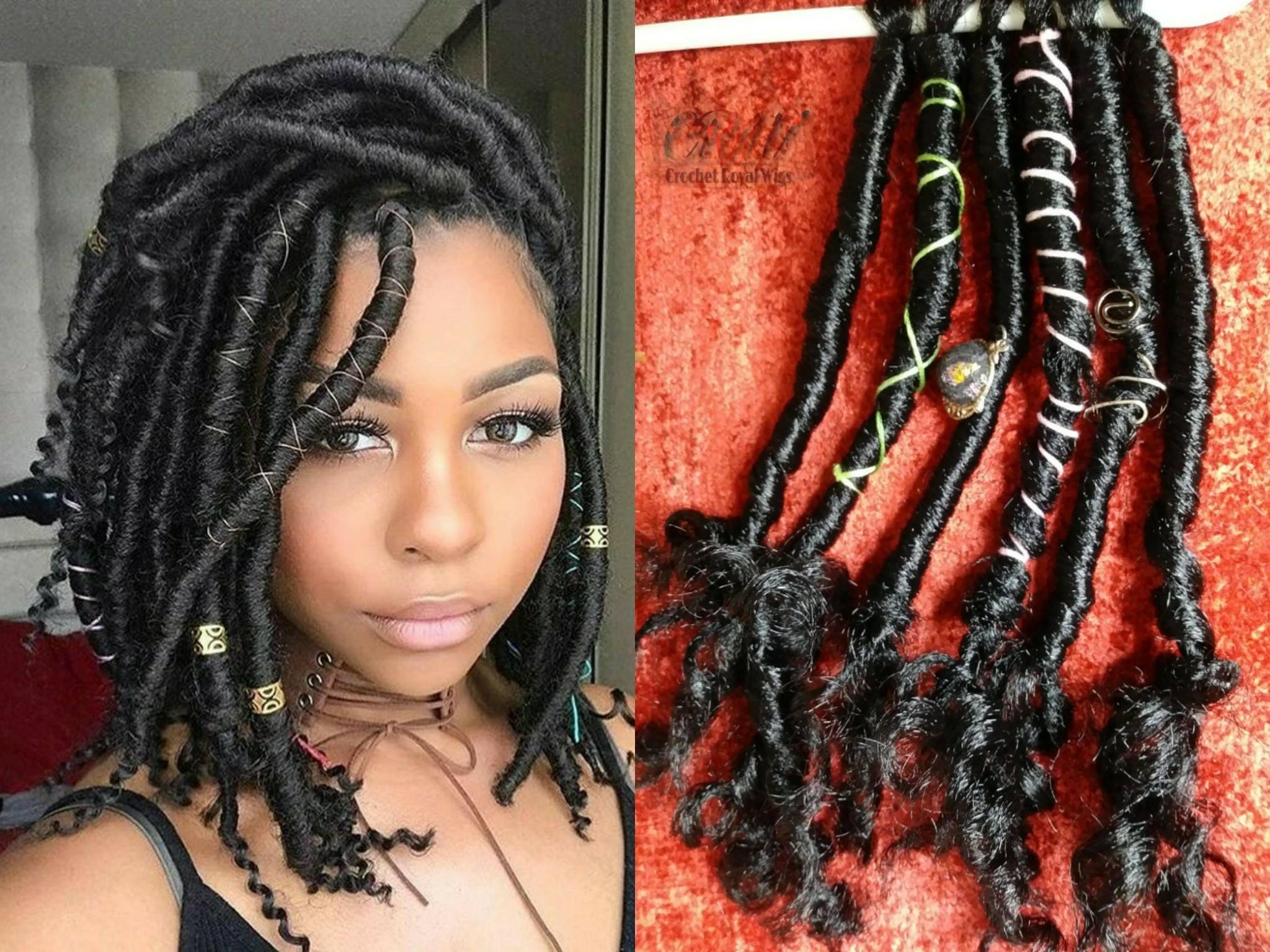 20 Pc Lot GODDESS Gypsy Faux Locs Dread Loc Extensions Easy To