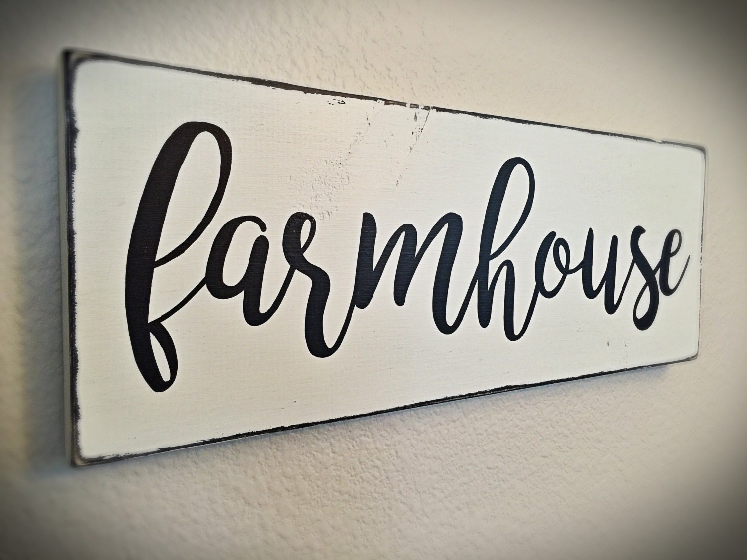 Farmhouse Sign Black &amp; White Farmhouse Decor Hand Painted