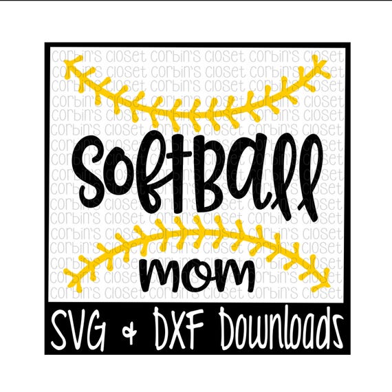 Download Softball Mom SVG Softball Thread SVG Cut File dxf & SVG