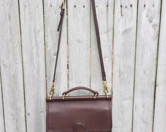 Vintage Coach Brown Leather Willis Bag 9927