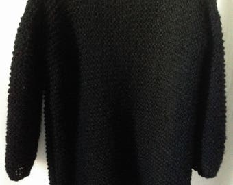 Sweater-dress loose alpaca and silk