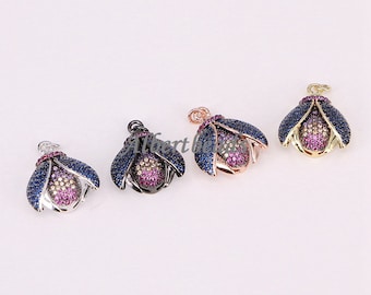 AZYZ191-9408 Colorful CZ Pave Insect Pendant Metal Plated For Women Fashion Necklace Pendant
