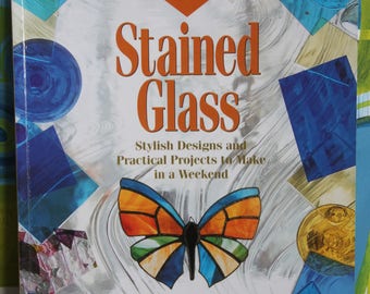 Vintage 1990s 500 Full-Size Stained Glass Patterns book