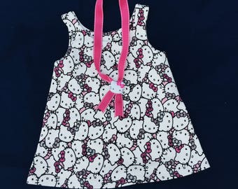 SALE! Hello Kitty Jumper and necklace Toddler Baby Girl Handmade Clothing