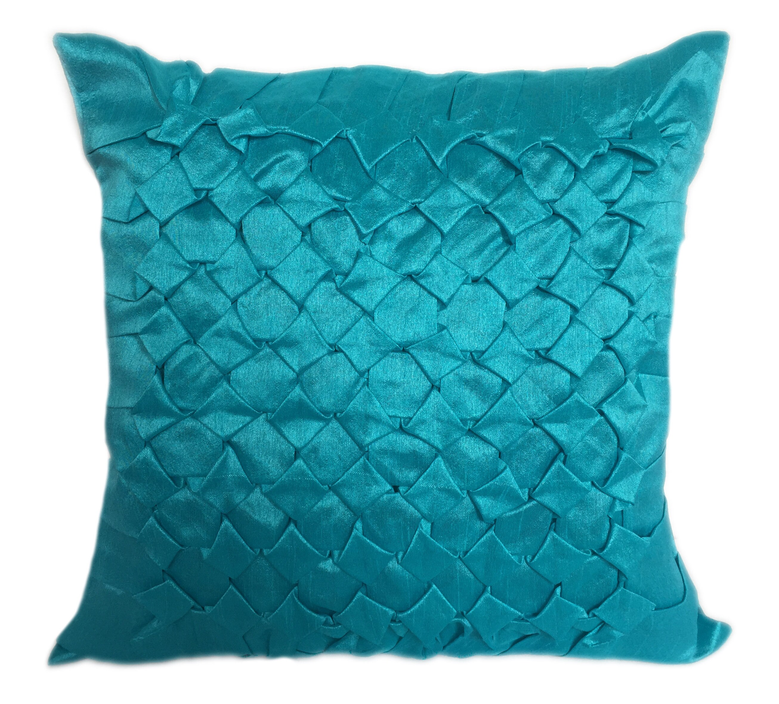 Turquoise Pillow Cover Textured Pillow Cover Modern Pillow