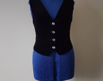 Handmade black velvet waistcoat