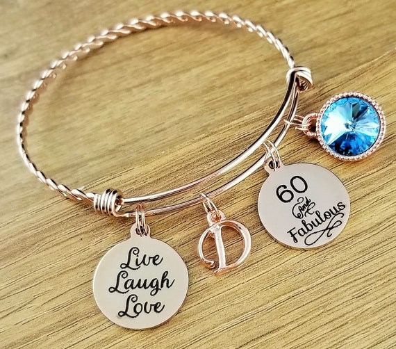 Rose Gold 60 Birthday Gifts 60th Birthday Gift Birthday Gift Birthday Gifts for Her Birthday Gift for Friend Birthday Gifts 60 and Fabulous