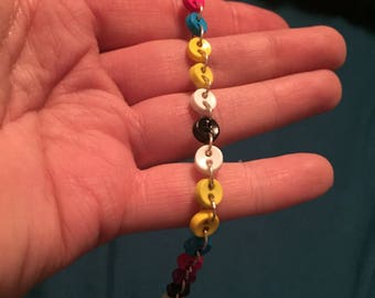 Colorful button bracelet
