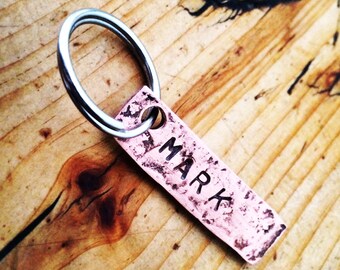 custom keychain forged copper