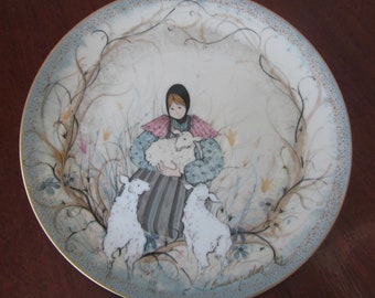 P. Buckley Moss Autographed Mary With The Lambs Plate 1290