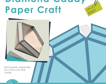 Print and Make Paper Craft - Diamond shaped caddy