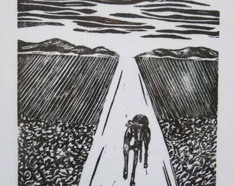 BirdsforBirds Greyhound in Spain #3 art block print greyhound
