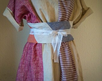 Obi belt - linen and cotton