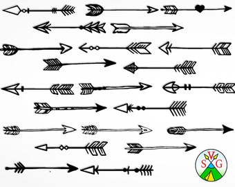 SALE - Straight arrows svg cut files - tribal cricut files - arrow silhouette - Straight arrows clipart files - svg, dxf, eps, png - ST65