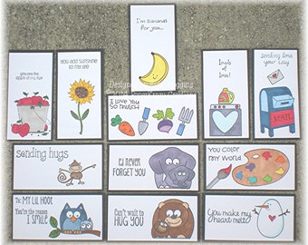 Lunch Box Love Notes 17a, Lunch Notes for Kids, Lunch Box Notes