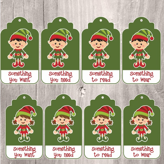 Christmas Gift Tags Elves Something you Want Printable