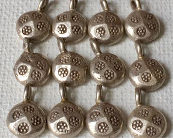 Jewelry Destash, Hill Tribe Silver Charms, Flower Charms, Jewelry Supplies, Jewelry Making , Destash Silver Charms, Findings, Etsy Studio