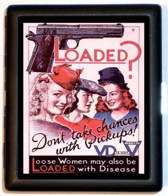 Venereal Disease Poster Art Cigarette Case Loose Women may be