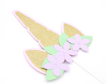unicorn svg unicorn horn and ears cake topper unicorn head
