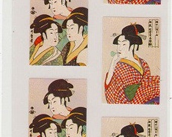 Ukiyoe Stickers - Japanese Stickers - Reference A3297-98A3710-11