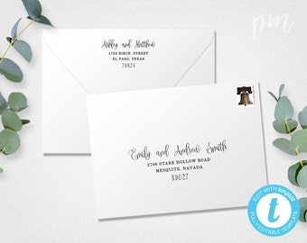 Wedding Envelope Template, Address Envelope Template, DIY Wedding Address Envelope, Printable Envelope, Instant Download