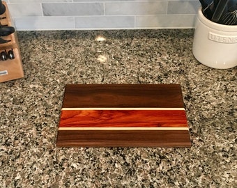 Walnut, Padauk & Maple Reversible Cutting Board