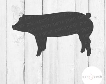 Pig SVG - Show Pig SVG - Show Pig Clipart - Show Pig Cut File - Pig SVG File - Show Pig - Show Pig Decal Cut File - Show Pig