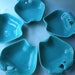 Vintage Aqua Blue Set of Apple Dish Plates