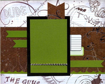 Dude - The Guys - Premade Scrapbook Page