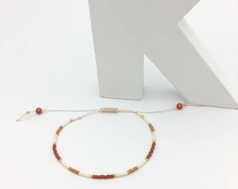 Bracelet MINI Sienna, beige and gold no. 4