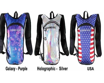 Hydration Pack Backpack - 2L Water Bladder included - festivals, raves, hiking, biking, Camelbak, running & more (multiple styles)