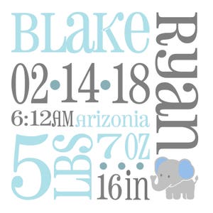 Free Free 238 Baby Elephant Birth Announcement Svg SVG PNG EPS DXF File