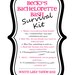 DIY Printable Bachelorette Party Survival Kit Label