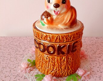 Vintage squirrel cookie jar