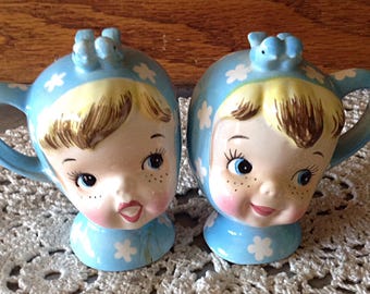 NAPCO Miss Cutie Pie Salt & Pepper/Vintage/1950's