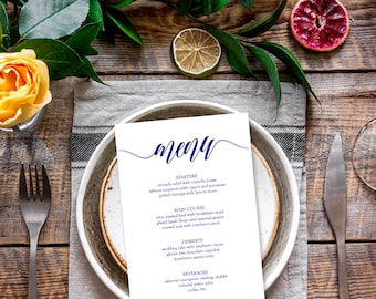 menu cards for dinner party