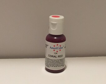 Clearance! Americolor Gel Paste - Food Color in Coral Red (replaces Holiday Red)