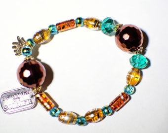 Support My Soldier Beaded Bracelet