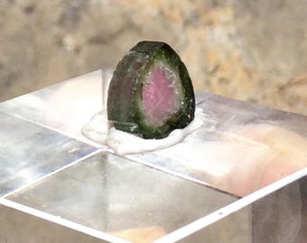 4.45 ct watermelon tourmaline slice from Kunar,Afghanistan D25