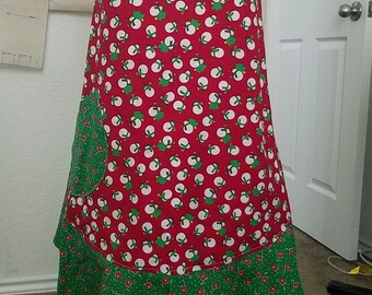 Snowman & House Christmas Apron