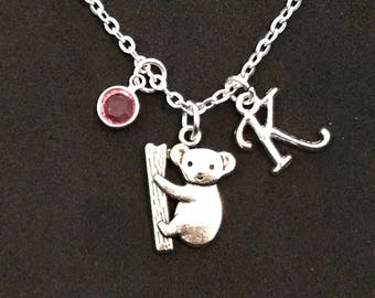 Personalized Koala Bear Necklace Koala Bear Jewelry