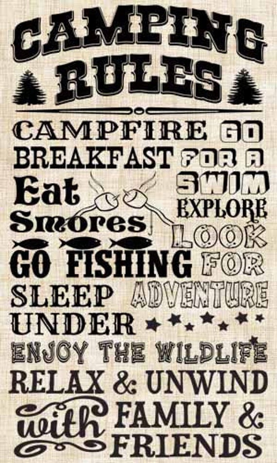 Download Camping Rules Campfire SVG PNG JPEG