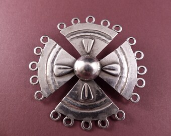 Vintage Taxco 980 Silver Serafin Moctezuma Large Brooch