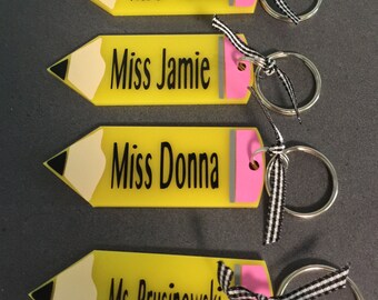 Acrylic Pencil Keychain/Teacher Gift