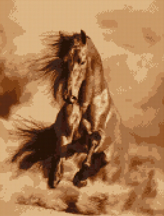 Stallion Horse Cross Stitch pattern PDF EASY chart with one Stitch cross pdf horse patterns pattern counted choose instant horses