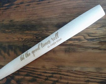 Laser Engraved Personalized French Rolling Pin, house warming gift, realtor gift, house warming gift, personalized street name
