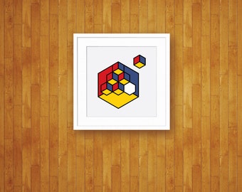 Isolation - Abstract Pop Art Mod Geometric Print