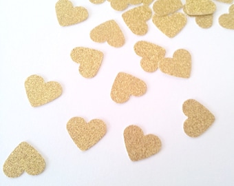 SPARKLEHEARTS GOLD Confetti / Table Scatters -Gold Glitter Party Decoration